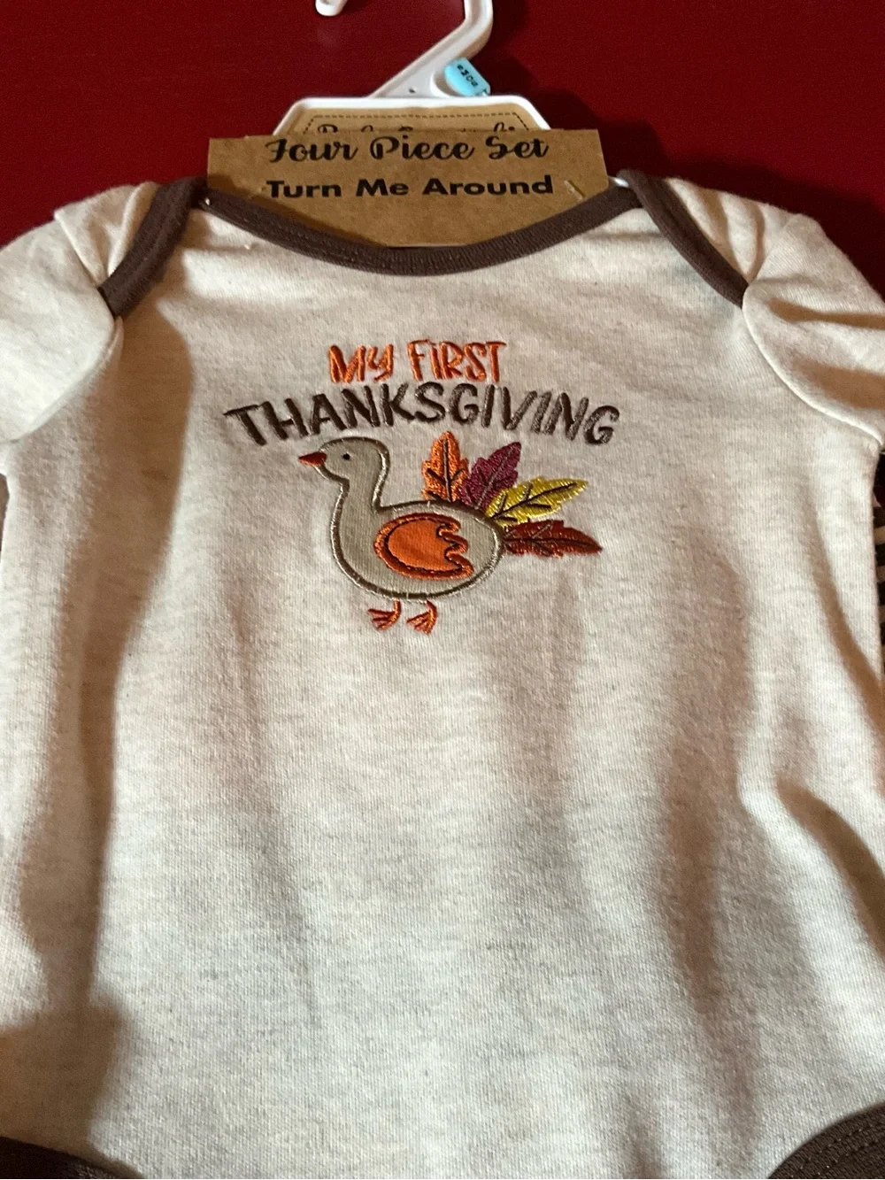 NWT baby essentials size 6 month first Thanksgiving outfit